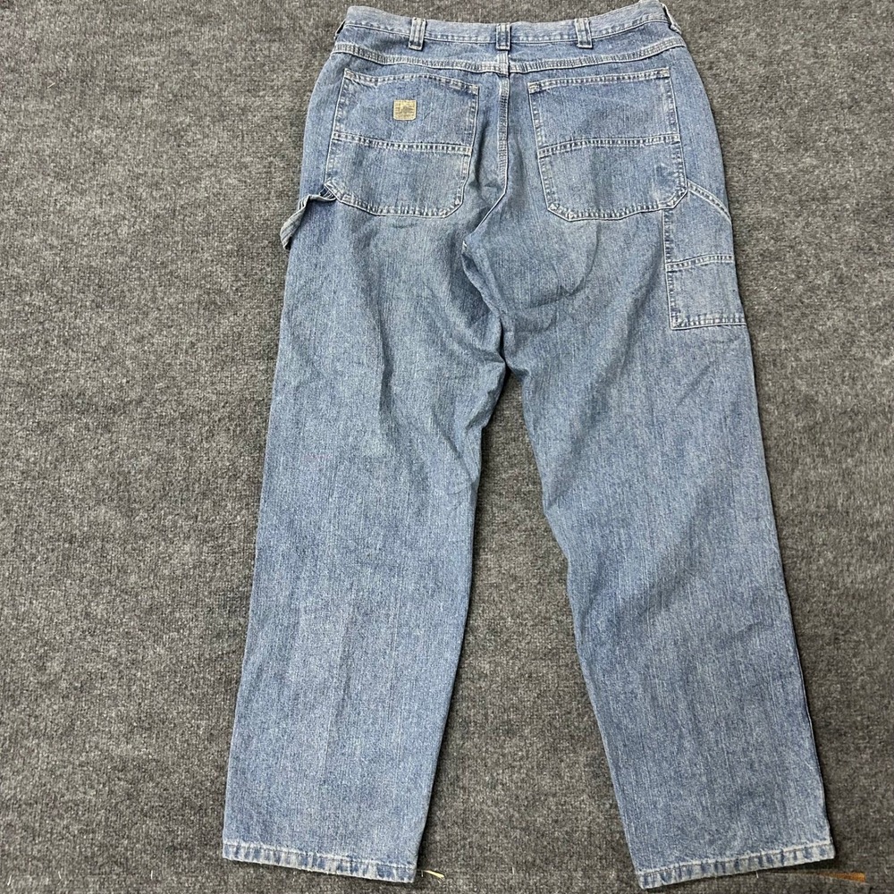 Lee Carpenter Jeans Mens Size 38x32 Blue Denim Relaxed Fit Utility Workwear Pant